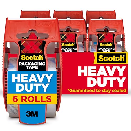 Scotch Heavy Duty Packaging Tape, 6 Rolls 100 Deals