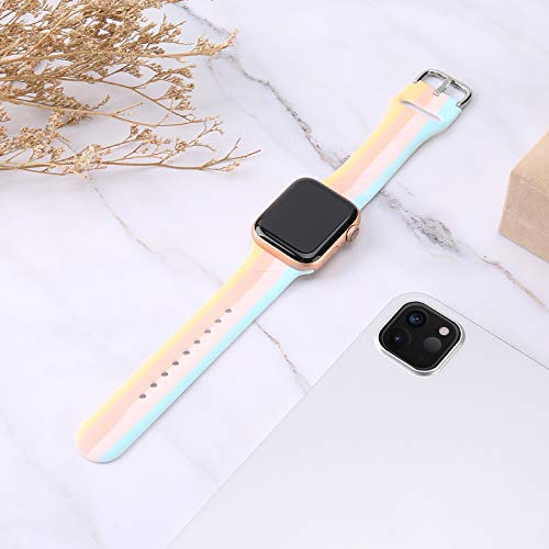 Seizehe Silicone Floral Pattern Apple Watch Band 100 Deals