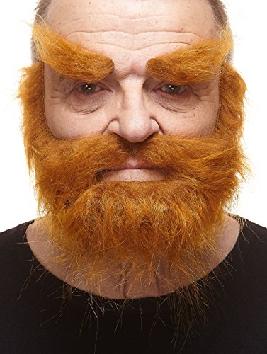 Self Adhesive Ginger Fake Mustache Beard Eyebrows 100 Deals