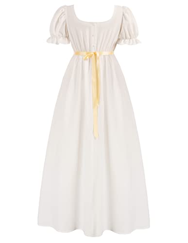 Brand: Vintage Regency Vintage Regency Women's White A-line Dress Amazon Apparel Costumes Scarlet Darkness