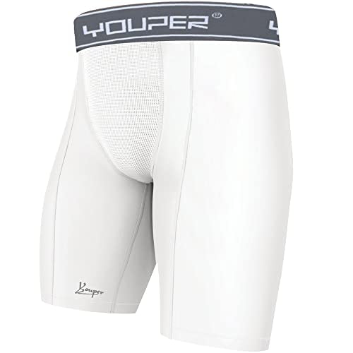 Youper Athletic Supporter Underwear, Adult Sizes, White/Grey Amazon Apparel Compression Shorts Youper