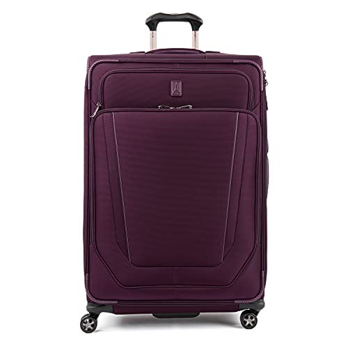 Travelpro Crew Versapack Softside Expandable 8 Spinner Wheel Luggage, USB Port, Men and Women, Perfect Plum, Checked Large 29-Inch | Physical | Amazon, Luggage, Suitcases, Travelpro | Travelpro
