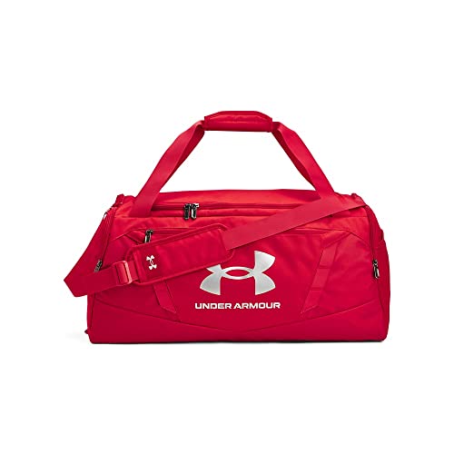 Under Armour Adult Undeniable 5.0 Duffle , Red (600)/Metallic Silver , Medium | Physical | Amazon, Sports, Sports Duffels, Under Armour | Under Armour
