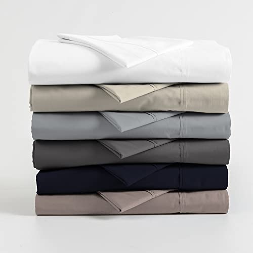 Soft Silver Full Size Cotton Flat Sheet - Hotel Quality Amazon Color Sense Flat Sheets Home