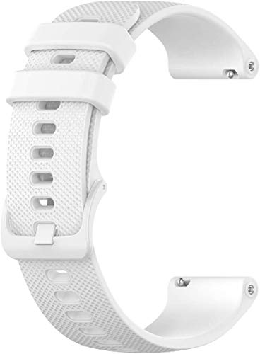 WRISTOLOGY Silicone Watch Band Strap 20mm White Amazon Watch Bands Wireless Wristology