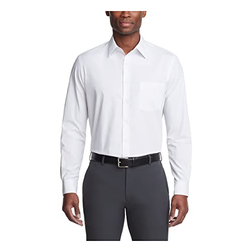 Van Heusen Men's Dress Shirt Regular Fit Poplin Solid, White, 17.5" Neck 34"-35" Sleeve | Physical | Amazon, Apparel, Dress Shirts, Van Heusen | Van Heusen