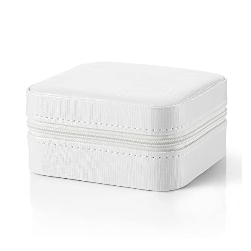 Vlando Small Jewelry Box Organizer - Pearl White