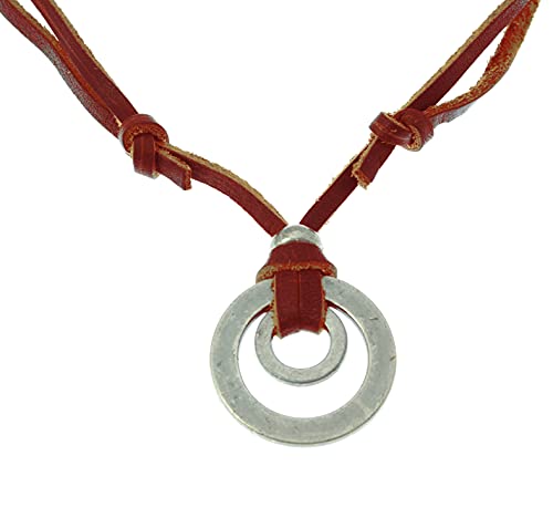 Surfer Leather Necklace with Metal Pendant Amazon benerini Jewelry Necklaces