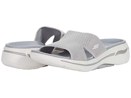 Skechers Arch Fit Knit Slide in Gray Amazon Shoes Skechers Slides