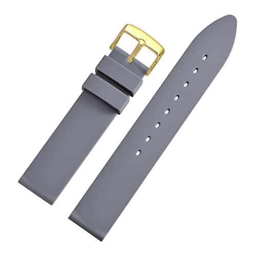 WOCCI 20mm Gray Silicone Watch Band