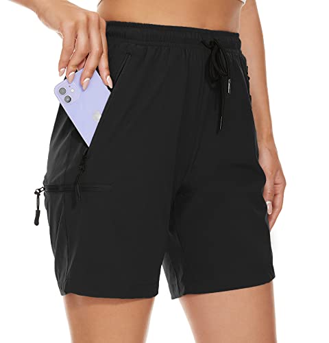 Yuanyi Quick Dry Women's Hiking Shorts Black Amazon Apparel Shorts Yuanyi