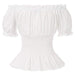 Women's White Pirate Peasant Blouse by Amazon Apparel Scarlet Darkness Tops & Corsets
