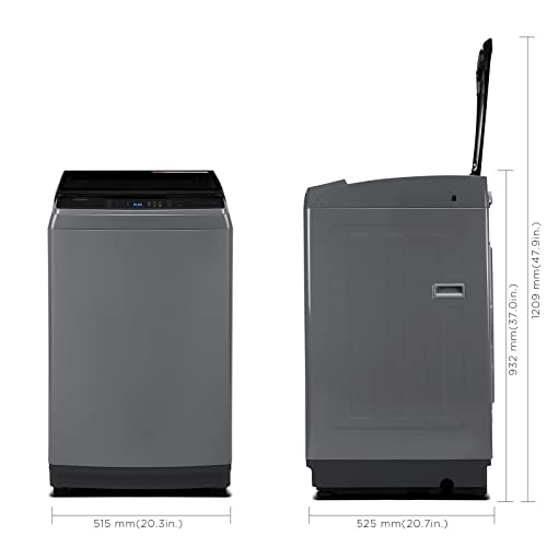 Dim Gray Portable Washing Machine 1.8 Cu.ft LED by COMFEE' | Lavadora Portátil Compact Laundry | 8 Models | Environmentally Friendly | Child Lock | RV, Dorm, Apartment - Magnetic Gray