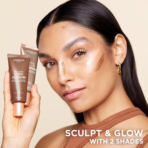 Wheat L’Oréal Paris Makeup True Match Lumi Glotion, Natural Glow Enhancer, Illuminator Highlighter Skin Tint, for an All Day Radiant Glow, Medium, 1.35 Ounces