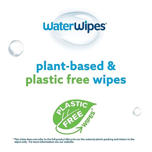 WaterWipes Plastic-Free Baby Wipes, 99.9% Water-Based
