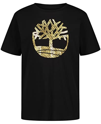 Timberland Boys' Black/Gold Graphic Tee, Size 18-20 Amazon Apparel Tees Timberland