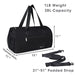 Sports Gym Bag - Black, Unisex Amazon Luggage Sports Duffels sportsnew