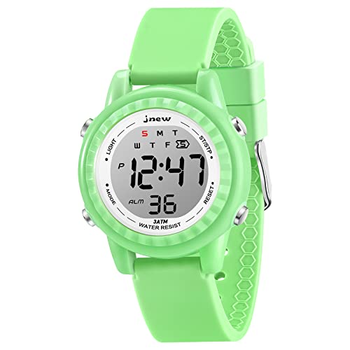 Venhoo Kids Watch Color Flashing Light Sport Toddler Wrist Watch with Luminous Alarm Stopwatch Gifts for 3-10 Ages Little Girls Boys Child-Fluorescent Green | Physical | Amazon, Venhoo, Watch, Wrist Watches | Venhoo