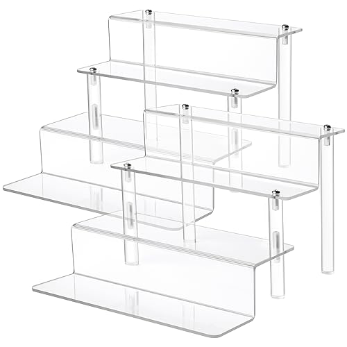 Upsimples Acrylic 4 Tier Display Shelf Stand
