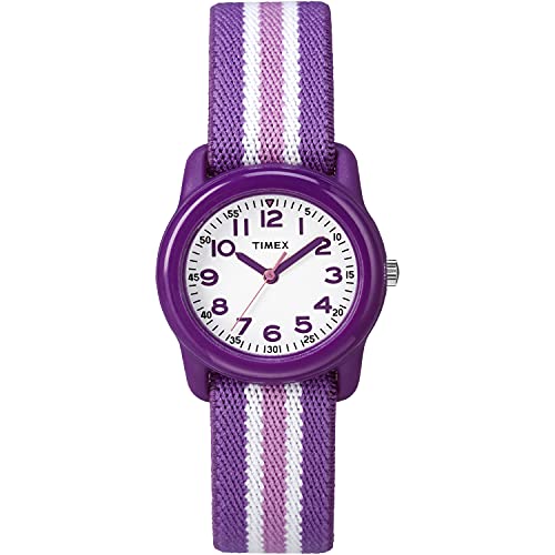 TIMEX Kids Purple Stripe Elastic Fabric Watch Amazon Timex Watch Wrist Watches