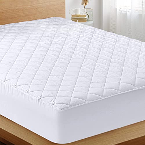 Utopia Bedding Queen Fitted Mattress Pad Cover Amazon Home Mattress Pads Utopia Bedding