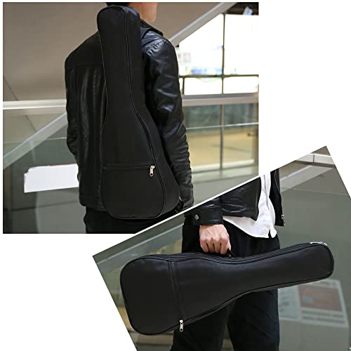 Ukulele Case, Black Ukulele Bag for 21 23 26 Inch Ukulele, Waterproof Durable Ukulele Padded Bag with Adjustable Straps for Concert, Soprano, Tenor (23 Inch)