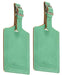 Travelambo Lotus Green Leather Luggage Tags 4-Pack Amazon Luggage Tags Office Product Travelambo