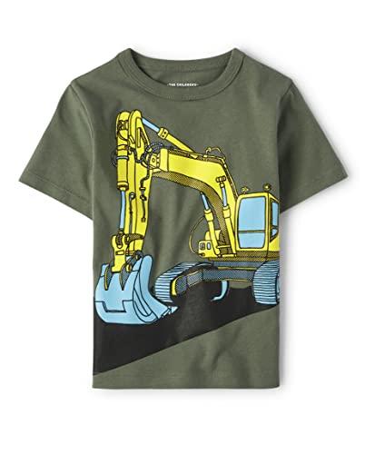 The Children's Place Construction Vehicle Graphic T-Shirt Amazon Apparel Tees The Children's Place