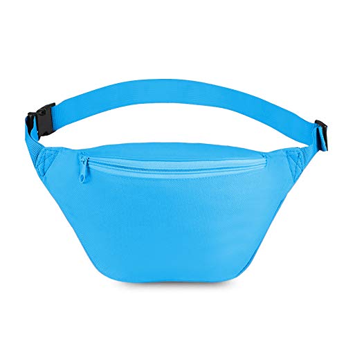 Zip Running Fanny Pack for Women and Men,Canvas Waist Bag with Adjustable Strap for Outdoors Workout Running,Hiking,Traveling,Biking,Rave and Festival Blue | Physical | Amazon, lorjoy, Outdoors, Waist Packs | lorjoy