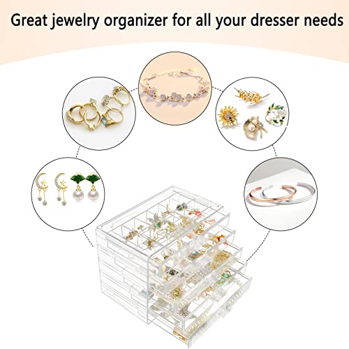 Weiai Acrylic Jewelry Organizer: 90 Grids Storage Amazon Home Jewelry Boxes Weiai