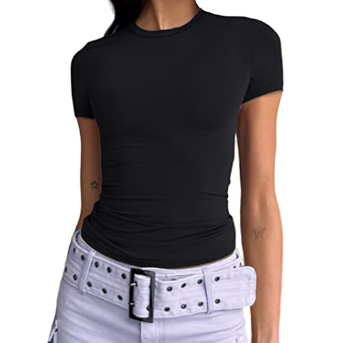 Brand: Women's Basic Black Crop Top (S) Abardsion Amazon Apparel T-Shirts