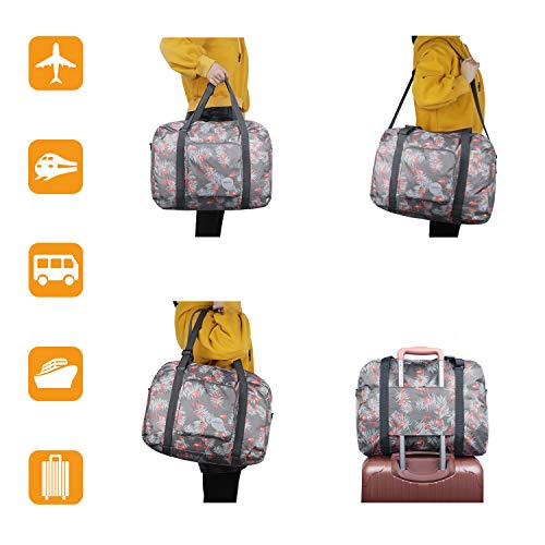 WANDF 18 Foldable Travel Duffle Bag - Flamingo