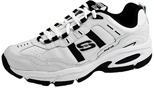 Skechers Men's Memory Foam Sneaker, White/Black Amazon Fashion Sneakers Shoes Skechers