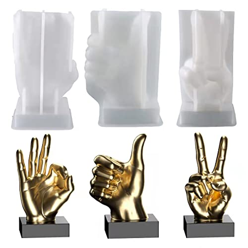 Silicone Gesture Candle Mold 3-Pack - DIY Amazon ESEDAGE Home Molds
