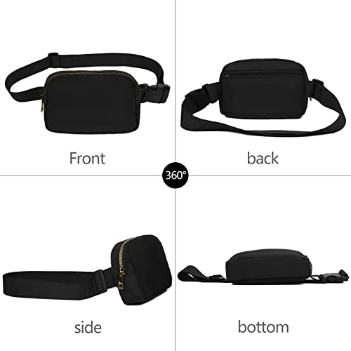 VOROLO Crossbody Belt Bag for Sports Black Amazon Luggage VOROLO Waist Packs