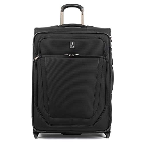Travelpro Crew Versapack Softside Expandable 2 Wheel Upright Luggage, TSA Lock, Built-in Fold-out Suiter, Men and Women, Jet Black, Checked-Medium 26-Inch | Physical | Amazon, Luggage, Suitcases, Travelpro | Travelpro