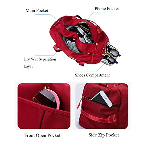 ZUEVI Waterproof Gym Duffel Bag with Shoes Compartment Amazon Luggage Sports Duffels ZUEVI