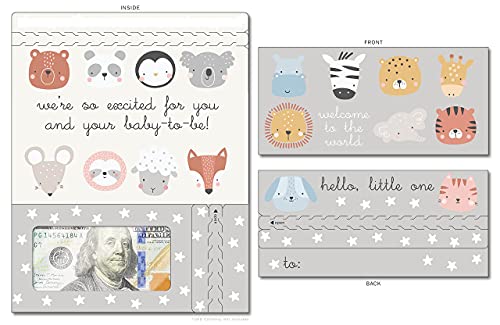 ZipGifts Holiday Card | Zip-Open Money Holder w/Clear Plastic Window for Cash, Check, & Gift Card (Season of Wonder)