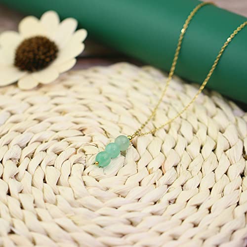 Dark Slate Gray SmileBelle Jade necklace for women green jewelry as birthday gifts, crystal necklace with jade beads, green necklace crystal pendant necklace as spiritual jewelry for girls for birthstone necklace