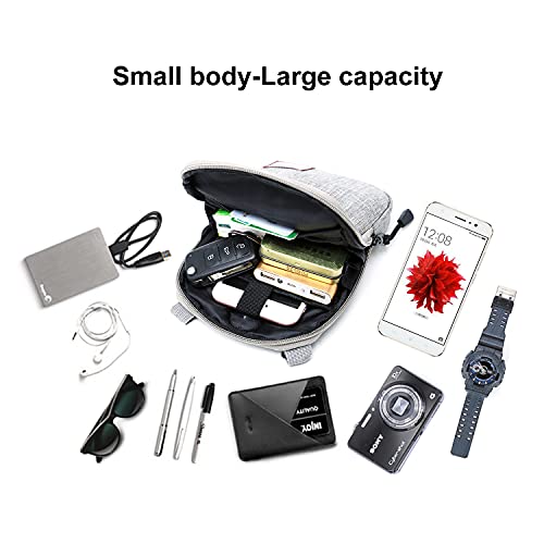 Small Crossbody Bag for Men, Grey Amazon Luggage Messenger Bags SYCNB