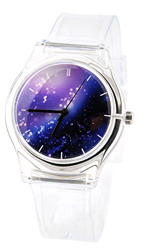 Tonnier Watches Resin Super Soft Band Student Watches for Teenagers Young Girls Starry (Transparent Nebula) | Physical | Amazon, Tonnier, Watch, Wrist Watches | Tonnier