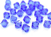 Light Slate Blue 50pcs Authentic Swarovski Crystals 5328 Xilion 4mm (0.16 inch) Small Bicone Crystal Beads for Jewelry Craft Making (Sapphire) SWA-b413