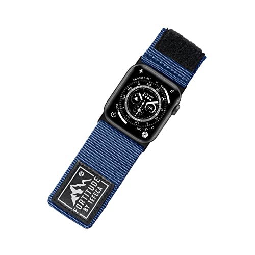 Tefeca Fortitude Series Ultra Wide Blue Nylon Apple Watch Band Amazon Tefeca Wireless