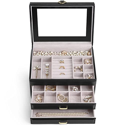 Vlando Jewelry Organizer Box - Black