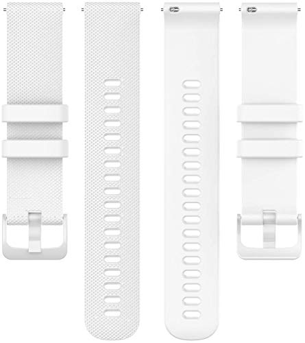 WRISTOLOGY Silicone Watch Band Strap 20mm White Amazon Watch Bands Wireless Wristology