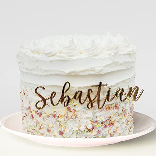 Cake Name Plaque | Wedding Place Card | Fast Shipping | Choose Font & Color | Birthday Cake Decor | Acrylic | Laser Cut USA | Physical | Amazon, Guild, Home & Kitchen | 100 Deals