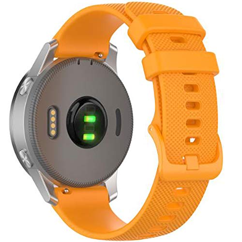 WRISTOLOGY Orange Silicone Watch Band Strap 22mm