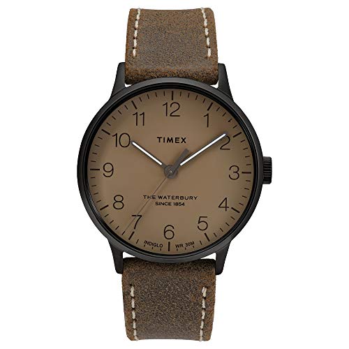 Timex Men's Gunmetal & Taupe Leather Watch Amazon Timex Watch Wrist Watches