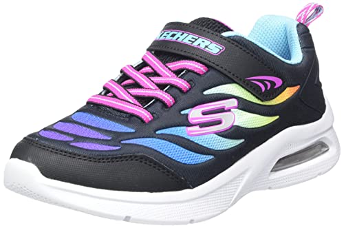 Skechers Girls Microspec Max-Airy Sneaker, Black/Multi Amazon Shoes Skechers Sneakers