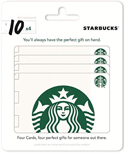 Starbucks $10 Gift Cards (4-Pack) | Physical | Amazon, Consumables Physical Gift Cards, Gift Cards, Starbucks | Starbucks
